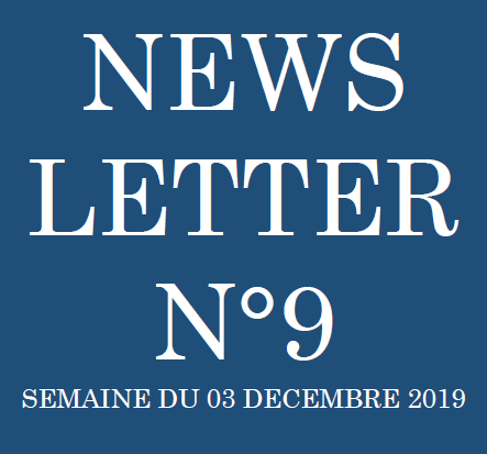 Newsletter N°9 - Semaine du 03 Décembre 2019 - Filao Avocats